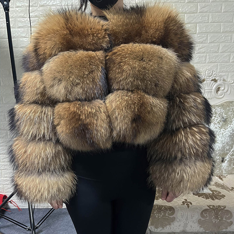 Winter Clothing Clearance Sale - حجم كبير بلايز البني الفراء Maomaokong