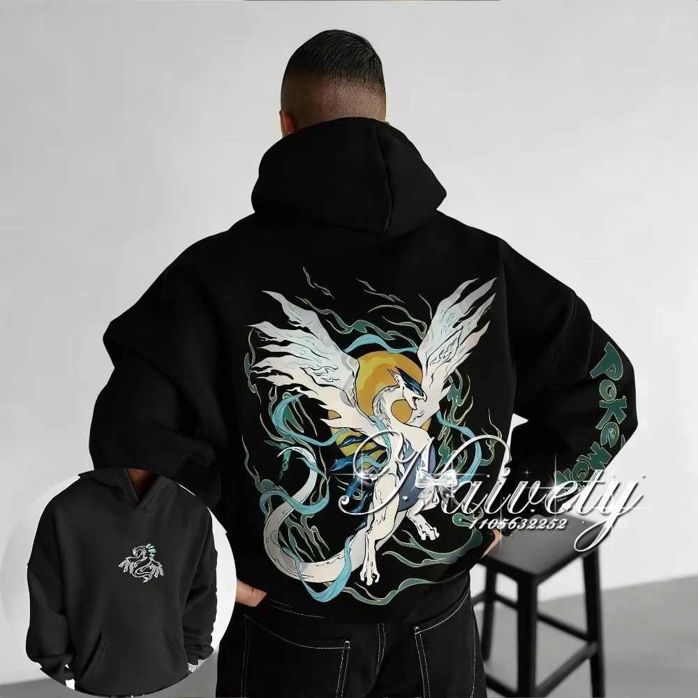 Winter Clothing Anime - هودي بطباعة بوكيمون لوجيا رائج لخريف