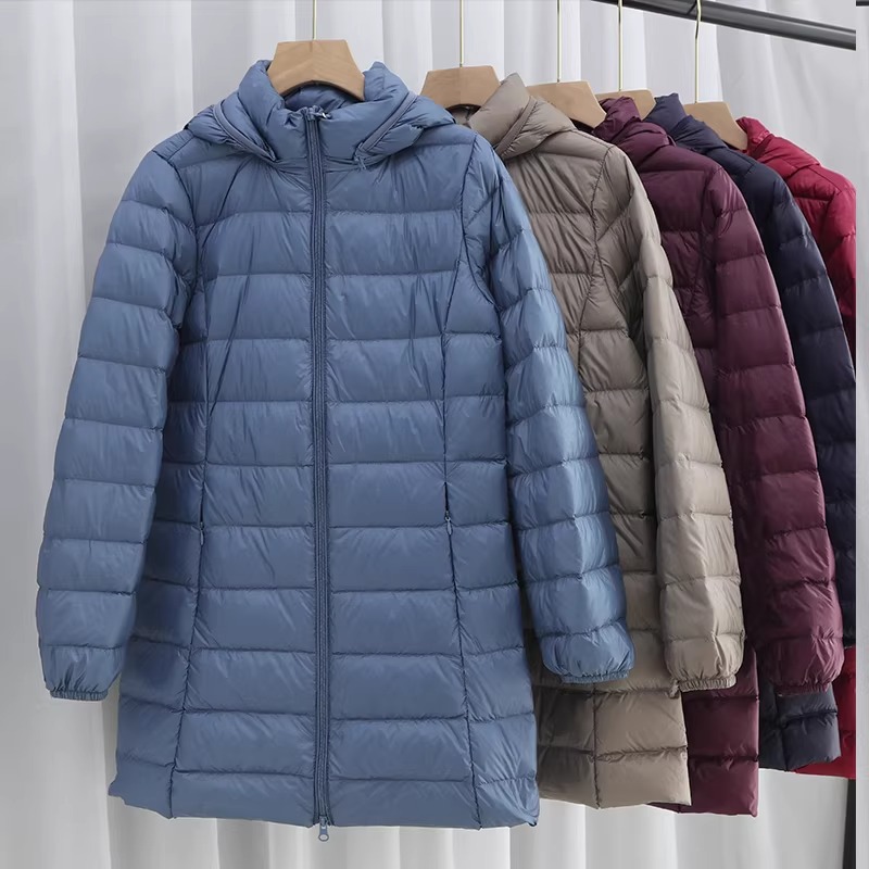 Puffer Jacket Women Down - معطف خفيف الوزن محشو بالريش للنساء،