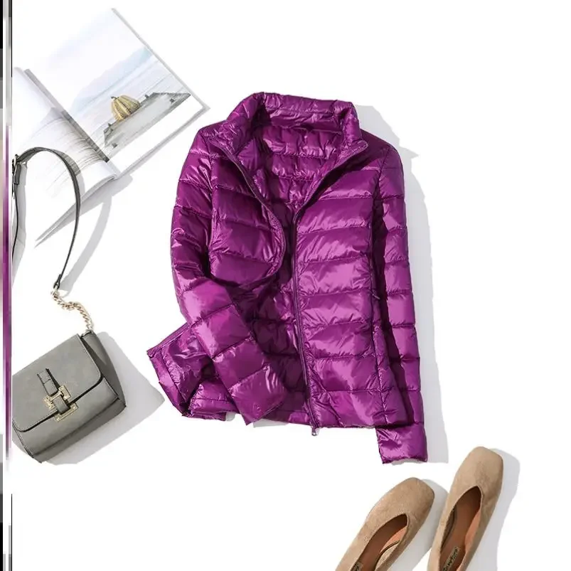 Puffer Jacket Women Down - سترة دافئة منفوخة من الريش بغطاء