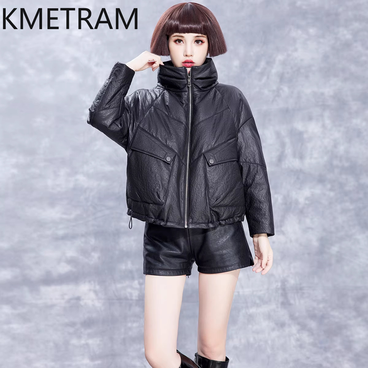 KMETRAM جاكيتات نسائية من جلد  - مراجعة Puffer Jacket Women Down وسعره