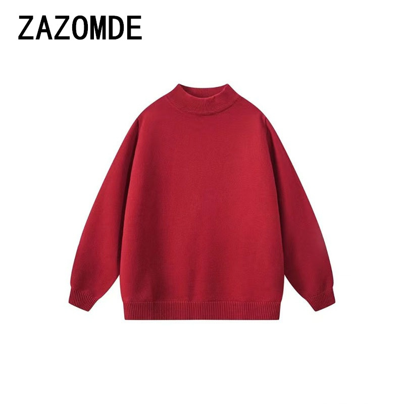 ZAZOMDE-بلوفر منسوج أحادي اللو - مراجعة Quality Winter Clothing Brand وسعره