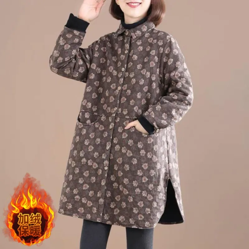 معطف نسائي كلاسيكي بطبعة أزهار - مراجعة Winter Clothing Trends For Women وسعره