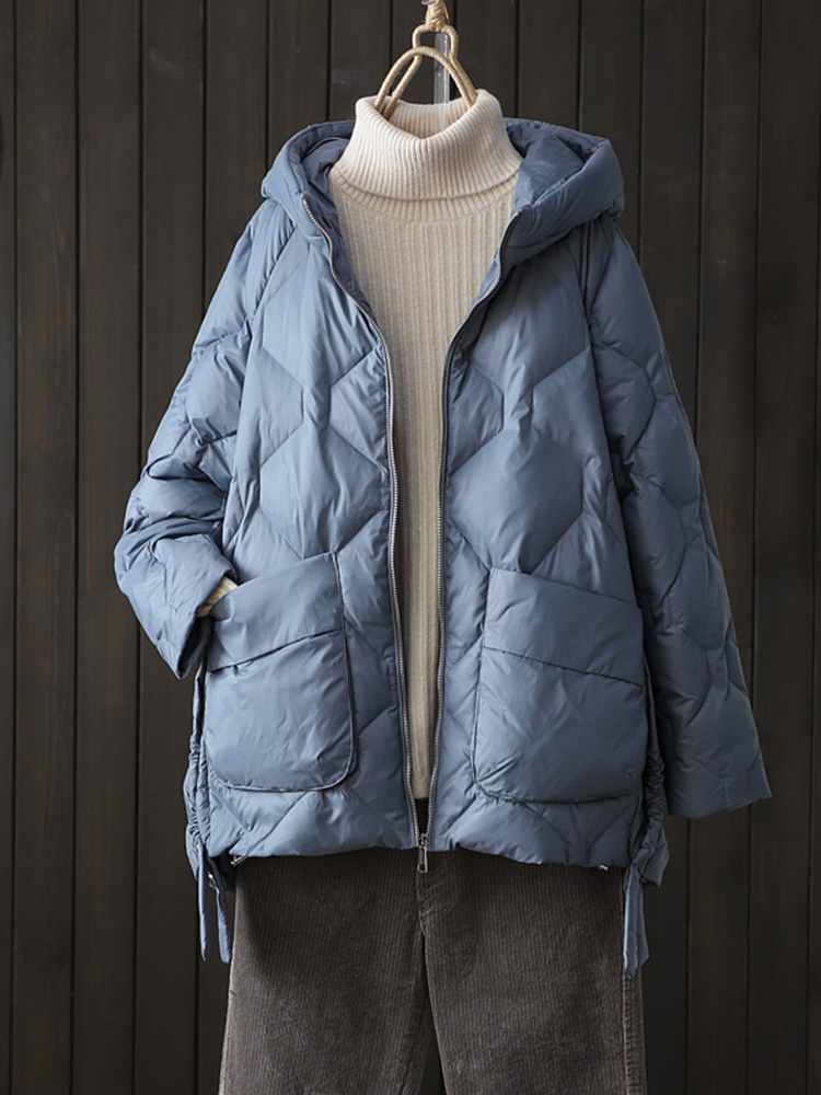 سترة بغطاء للربط الأبيض للنساء - مراجعة Puffer Jacket Women Down وسعره